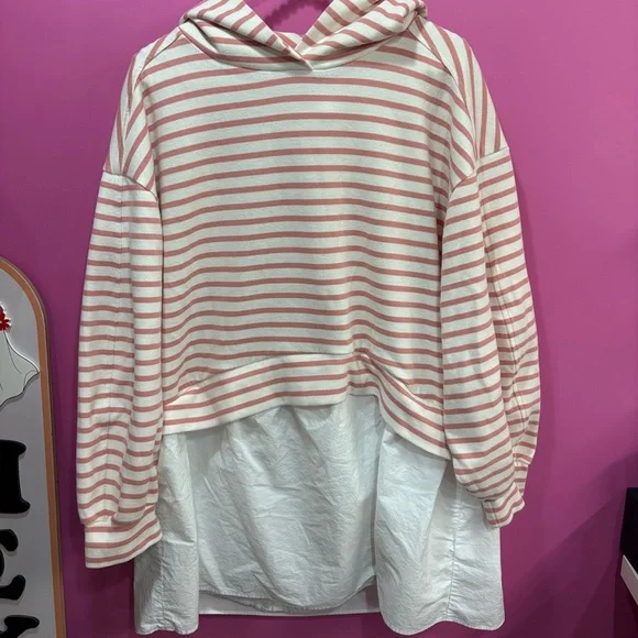 Anthropologie Pilcro Hooded Sweatshirt Twofer Dress - Picture 2 of 5